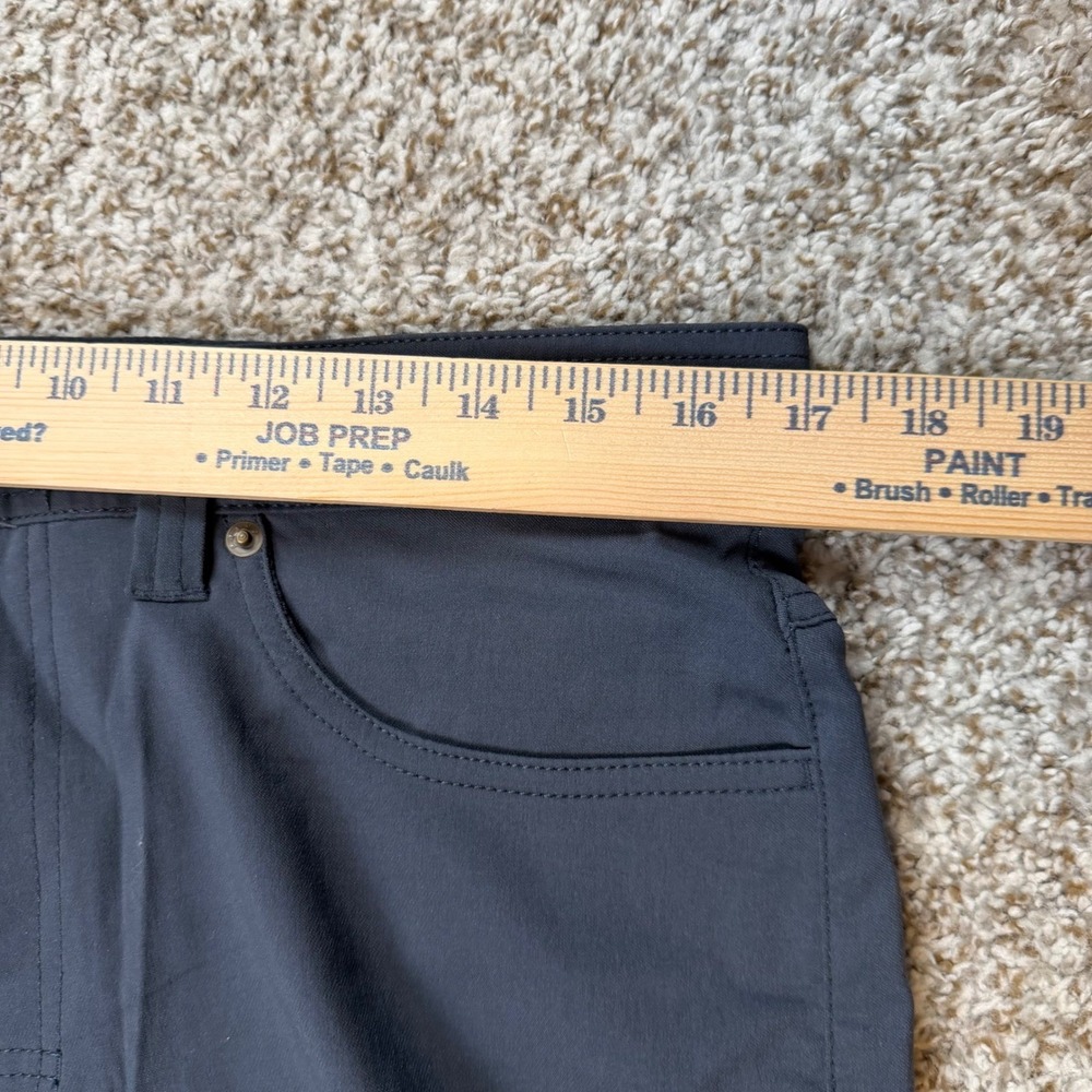 Prana Brion Pants Men 34x30 Charcoal Grey Standard Straight Zion Stretch Hiking - Picture 4 of 5